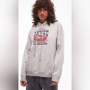 New Women Levi's Texas Horses Graphic Everyday hoodie in grey 2XL